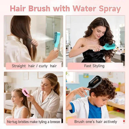 MistGlide 2-in-1 Hair Brush